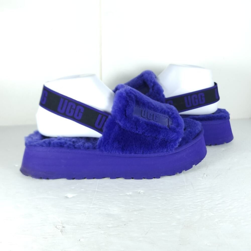 UGG Women's Disco US9 Violet Night Platform Shearling Slide Slippers - Picture 8 of 16